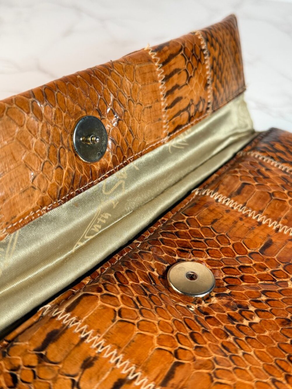 Ruth E Saltz Vintage Snakeskin Clutch - Picture 5 of 9